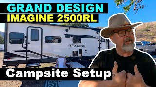 Imagine 2500RL Travel Trailer Campsite Setup  RV Life [upl. by Anahsat]