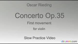 Rieding Concerto in B minor Op 35 1st movement Piano Accompaniment Slow Practice [upl. by Timms]