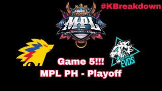 ONIC PH vs NXPE EVOS  Game 5 ENDING JUAL BELI SERANGAN Playoff MPL PH  KBreakdown [upl. by Nannarb920]