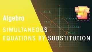 Simultaneous Equations By Substitution  Algebra  Maths  FuseSchool [upl. by Diaz64]