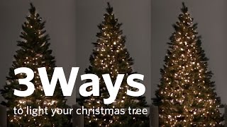 How to Hang Christmas Tree Lights 3 Different Ways [upl. by Atilahs]