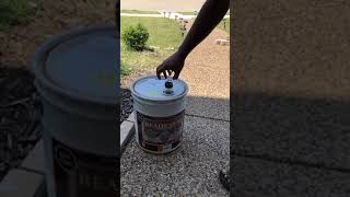 How To Open a 5 Gallon ReadySeal Paint Can Spout [upl. by Wolliw]