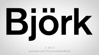 How to Pronounce Bjork [upl. by Amary]