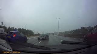 Car spinning out of control in the wet on M5 Exeter UK Dashcam [upl. by Akcimat518]