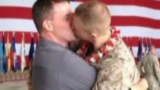 Gay Marine Kissing Boyfriend Goes Viral [upl. by Idissak]