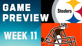 Pittsburgh Steelers vs Cleveland Browns  2023 Week 11 Game Preview [upl. by Aldon]