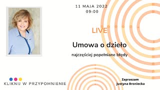 Umowa o dzieło  najczęściej popełniane błędy [upl. by Furr]