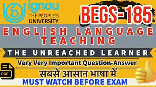 BEGS 185 Solved Assignment 202324  English Language Teaching  begs185 begs185ignou begs185 [upl. by Eniad]