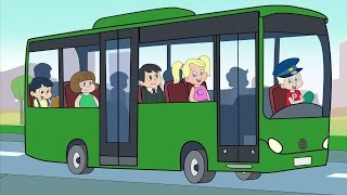 LAS RUEDAS DEL AUTOBUS Canciones Infantiles musica para niños en español Coletas y Pachete [upl. by Illil]