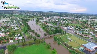 Macintyre River Inverell in flood [upl. by Atoiyanap]