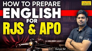 How to Prepare English for RJS and APO Exam  English for Judiciary [upl. by Nae]