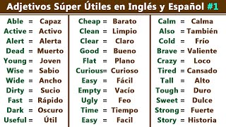 200 Adjetivos en inglés con sus traducciones en español Part 1  200 Adjectives in English [upl. by Emlyn584]