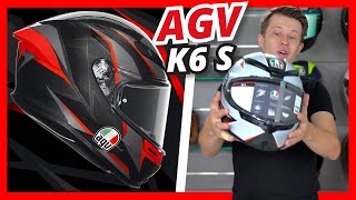 Nur 1255g  DER LEICHTESTE INTEGRALHELM mit ECE 2206   AGV K6 S [upl. by Andrej]