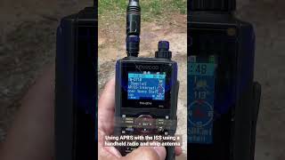 Fun amp simple  APRS via ISS 🛰️🌎 using a handheld radio and whip antenna hamradio ariss [upl. by Mitinger44]