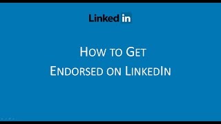 How to get endorsed on LinkedIn [upl. by Haisej]