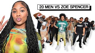 20 MEN VS 1 YOUTUBER ZOESPENCER [upl. by Nevur]