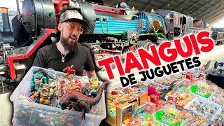 MI PRIMER TIANGUIS EN ESPAÑA DE JUGUETES FERIA DEL FERROCARRIL FLEA MARKET [upl. by Namielus]