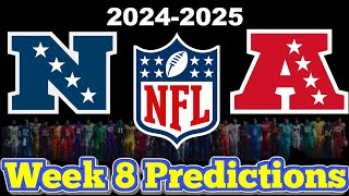 NFL Week 8 Game Predictions 2024 Predicting Every Matchup [upl. by Naleek849]