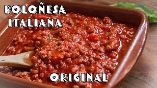 Salsa boloñesa Receta italiana Original  Como hacer salsa Bolognesa para pasta espaguetis Lasagna [upl. by Abijah369]