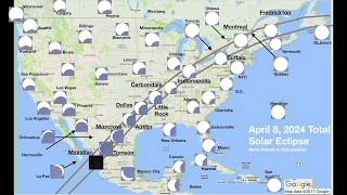 2024 Total Solar Eclipse Animation for North America [upl. by Benedetto]