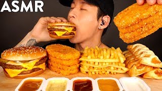 ASMR DOUBLE CHEESEBURGER HASH BROWNS FRIES amp APPLE PIES MUKBANG No Talking EATING SOUNDS [upl. by Rivi172]