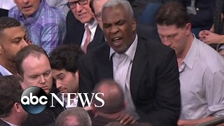 Charles Oakley Fight with Knicks Security CAUGHT ON CAMERA [upl. by Burns30]