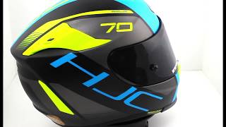 HJC RPHA 70 Vias Motorcycle Helmet Blue [upl. by Alitta]