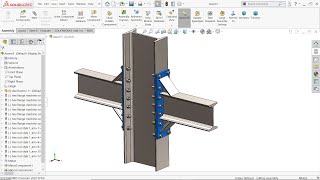 SolidWorks Weldments Steel Structure [upl. by Nryhtak]