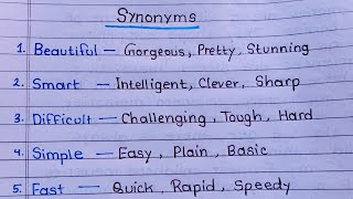 Synonyms important synonym words writing [upl. by Rosaleen]