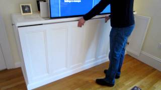 TV Lift Cabinet  Removal of Front Cover [upl. by Aerdnahc]