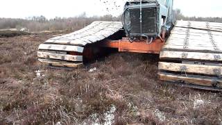 Bog Excavator ditching in Irish Bog Part 1 [upl. by Namien]