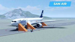 ROBLOX  SA755  A330 San Air Flight Owners POV [upl. by Akimaj]