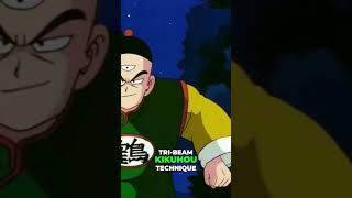 Unleashing the Power Tiens Tri Beam Kikuhou Technique Revealed Dragon Ball Facts dbzshorts [upl. by Noiwtna]