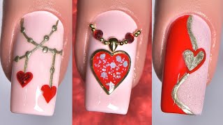 New Valentines Day Nail Designs  Best Nail Art Tutorial Compilation [upl. by Rabush]