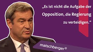 Der bayerische Ministerpräsident Markus Söder CSU im Gespräch I maischberger [upl. by Darnell693]