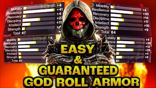 Easy amp Guaranteed GOD ROLL Armor Farm 100 ResilienceEZ Destiny 2 Builds [upl. by Mloclam]