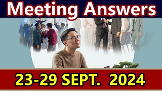 JW Midweek Meeting  2329 September 2024  Answers for the meeting [upl. by Adala]