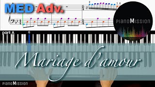 Real Piano Tutorial MARIAGE DAMOUR with FollowUp Tutorial [upl. by Treb]