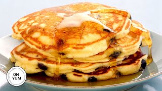 Professional Baker Teaches You How To Make BLUEBERRY PANCAKES [upl. by Erasmo479]