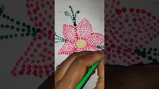 how to draw flower pointillism art [upl. by Ecela4]