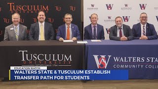 Tusculum University Walters State celebrates transfer pathway agreement [upl. by Aneeroc]