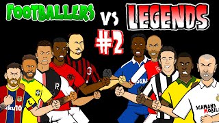 ⚽️2  FOOTBALLERS vs LEGENDS⚽️ Feat Pele Messi Neymar Zidane amp more [upl. by Tahpos]