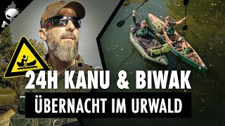 24H KANU amp WILDCAMP im URWALD mit neuer Ausrüstung Talk über Boote Outdoor Abenteuer Biwak [upl. by Oj]