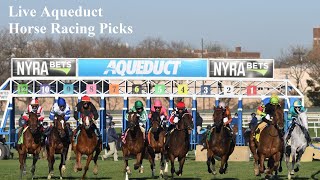 Live Aqueduct Horse Racing Picks [upl. by Atiuqihs]