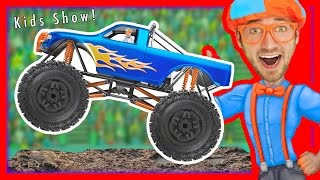 Monster Trucks Desert Adventure Park  Monster Trucks Learning Videos For Kids  GiggleBellies [upl. by Rita]