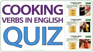 Cooking Verbs  English Vocabulary Quiz [upl. by Akehsal]