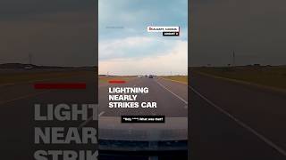 Lightning nearly strikes car [upl. by Nodroj]