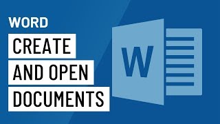 Word Creating and Opening Documents [upl. by Itsa]