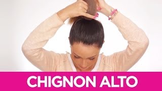 Come fare lo chignon alto  Le Acconciature fai da te di Elisa  Video tutorial Pettinature [upl. by Mapes]