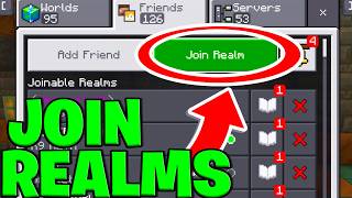 How To Join Realms For Minecraft Bedrock 121  Android IOS Windows Xbox PS5 [upl. by Aivyls]